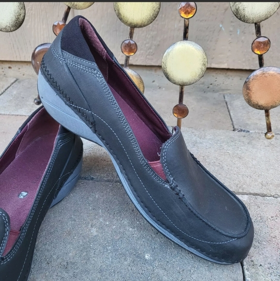 Merrell Women's 9.5 Namak Moc Black Leather Slip On Comfort Shoes J227314C - Picture 4 of 12